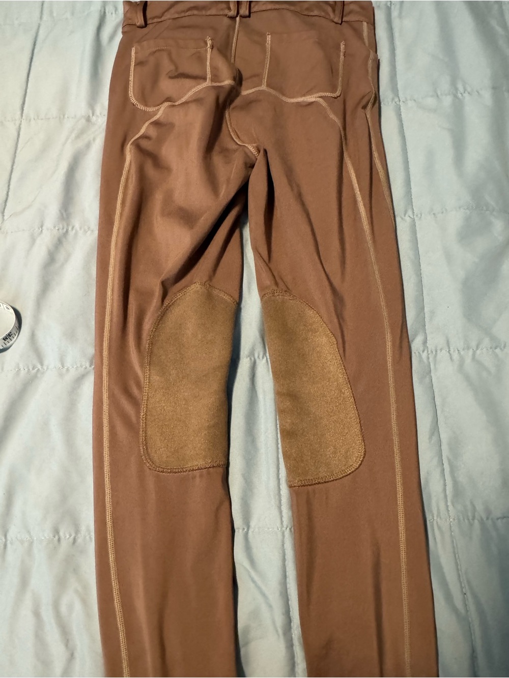 Rip Curl Kids Brown Equestrian-style Jeans with Suede Knee Patches